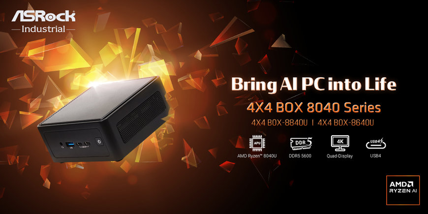 ASRock Industrial’s 4X4 BOX 8040 Series Mini PC with AMD Ryzen™ 8040 ...