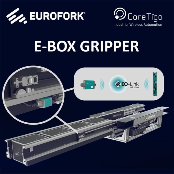 Eurofork's E-BOX GRIPPER Automated Warehouse Solution Leverages CoreTigo's IO-Link Wireless Technology 