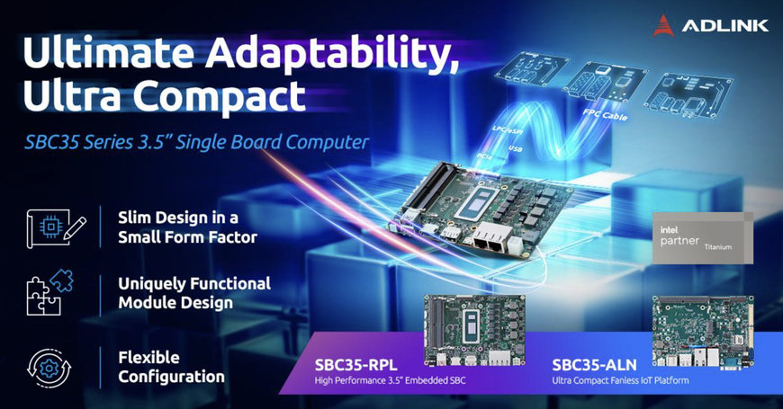 ADLINK UNVEILS THE NEW SBC35 SERIES: 3.5” SINGLE BOARD COMPUTERS TAILORED FOR COMPACT EFFICIENCY