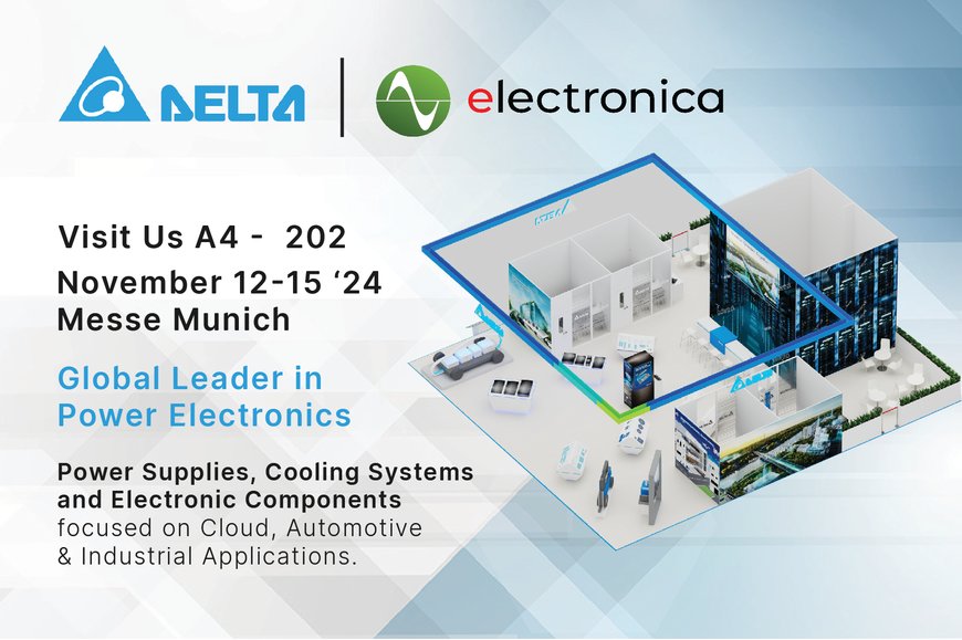 Delta Showcases High-efficiency Power and Cooling Solutions for Cloud Computing, Automotive, and Industrial Sectors at Electronica 2024 