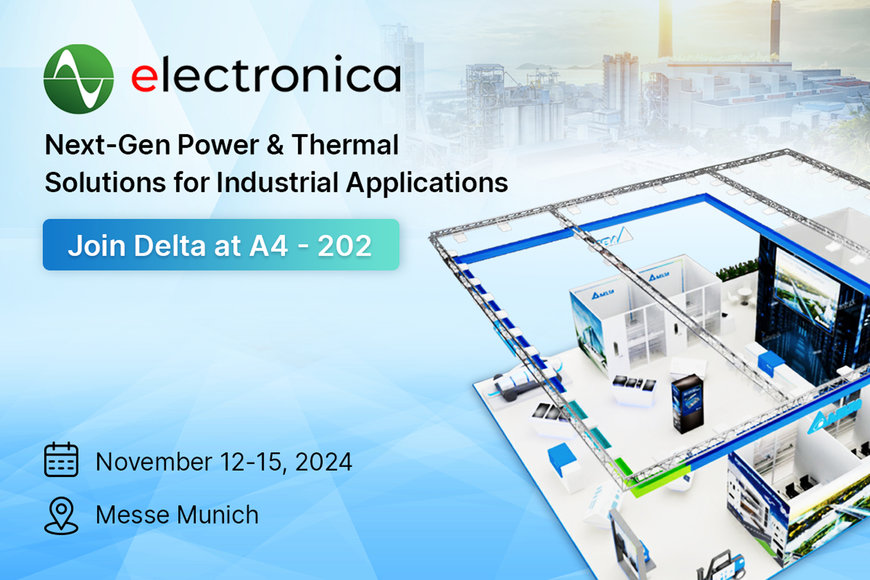 Delta to Present Innovative Power Supplies and Wireless Charging Solutions for a Wide Range of Applications at Electronica 2024