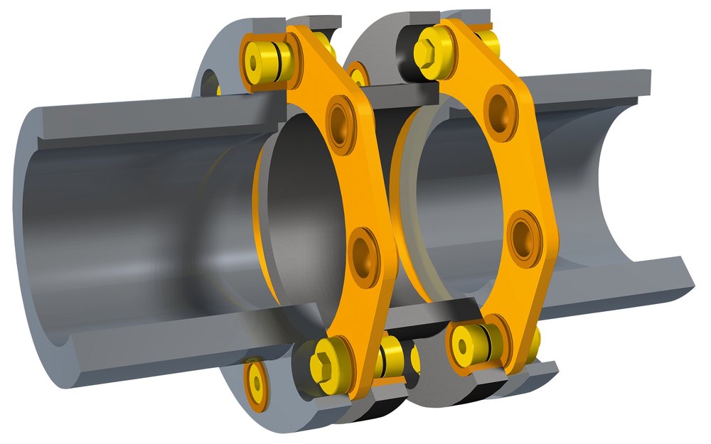 Открытая клиновая муфта. Shaft Coupling ISO. Ball Coupling for load Testing.